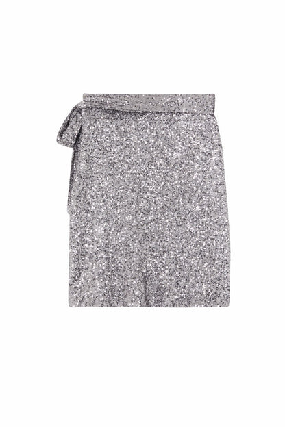 Never Fully Dressed Featured - Gunmetal Sequin Mini Jaspre Skirt