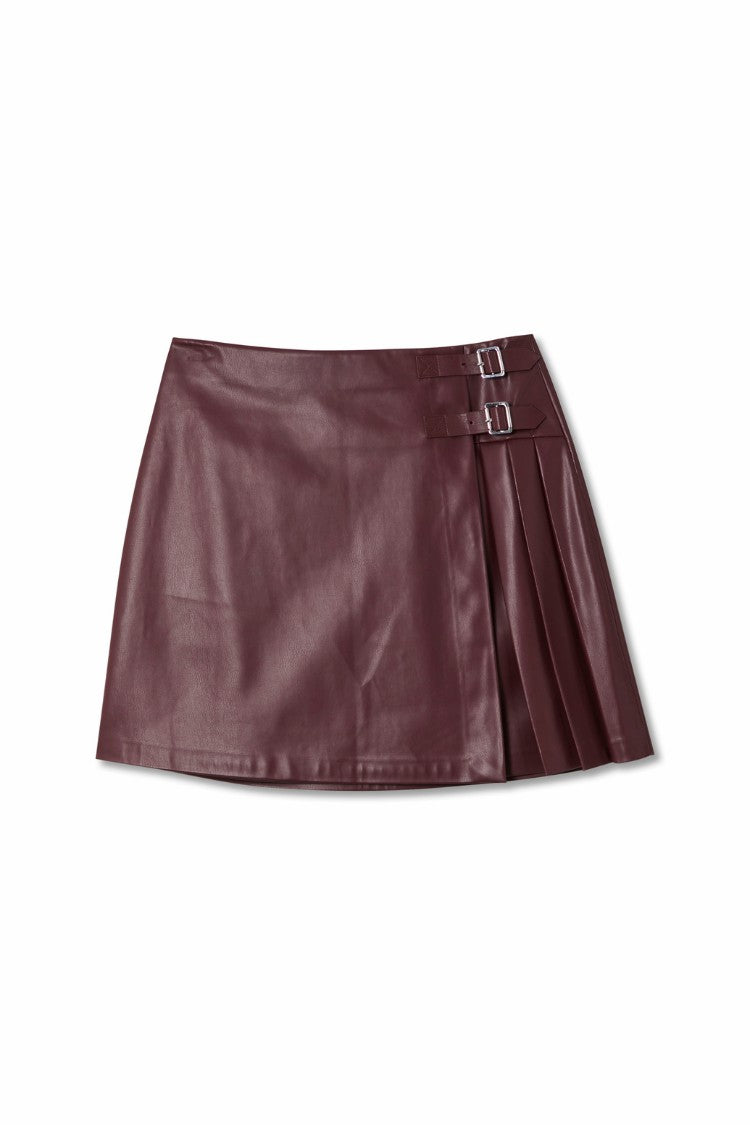 Never Fully Dressed Quality - Burgundy Mini Kilt Skirt