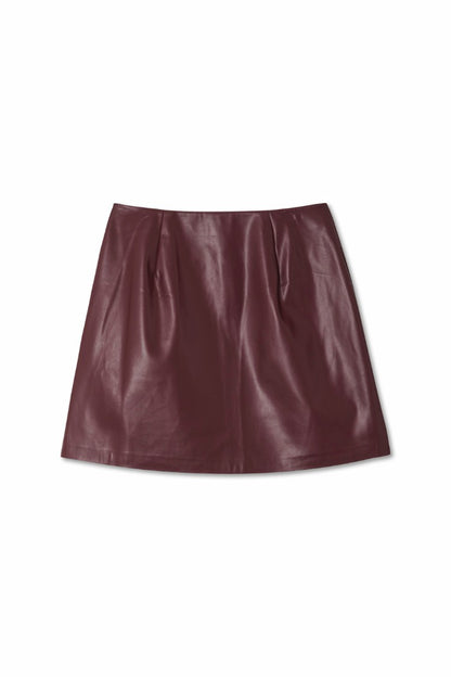 Never Fully Dressed Quality - Burgundy Mini Kilt Skirt