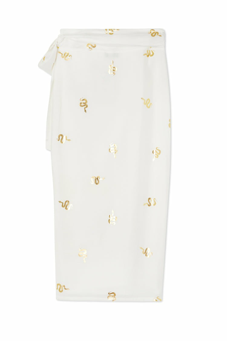 Never Fully Dressed Special Offer - Gold Snake Jaspre Wrap Skirt