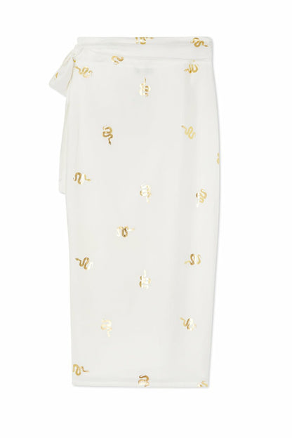 Never Fully Dressed Special Offer - Gold Snake Jaspre Wrap Skirt