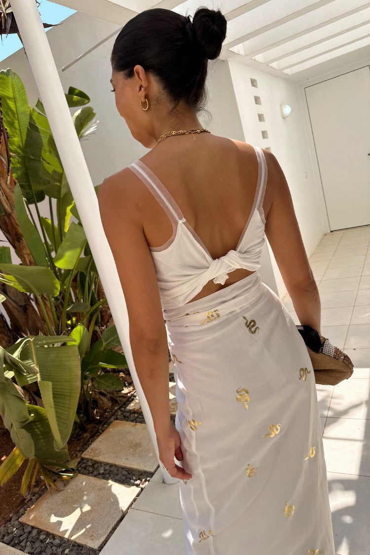 Never Fully Dressed Special Offer - Gold Snake Jaspre Wrap Skirt