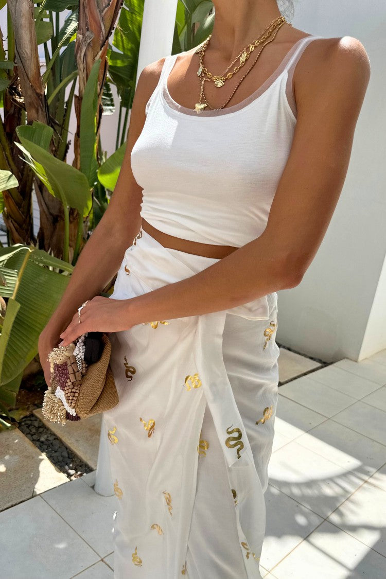 Never Fully Dressed Special Offer - Gold Snake Jaspre Wrap Skirt