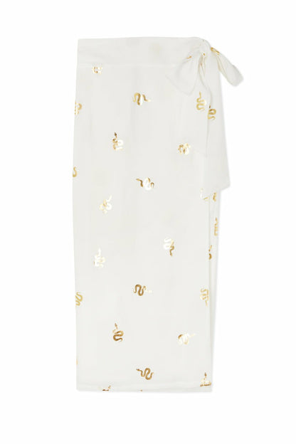 Never Fully Dressed Special Offer - Gold Snake Jaspre Wrap Skirt