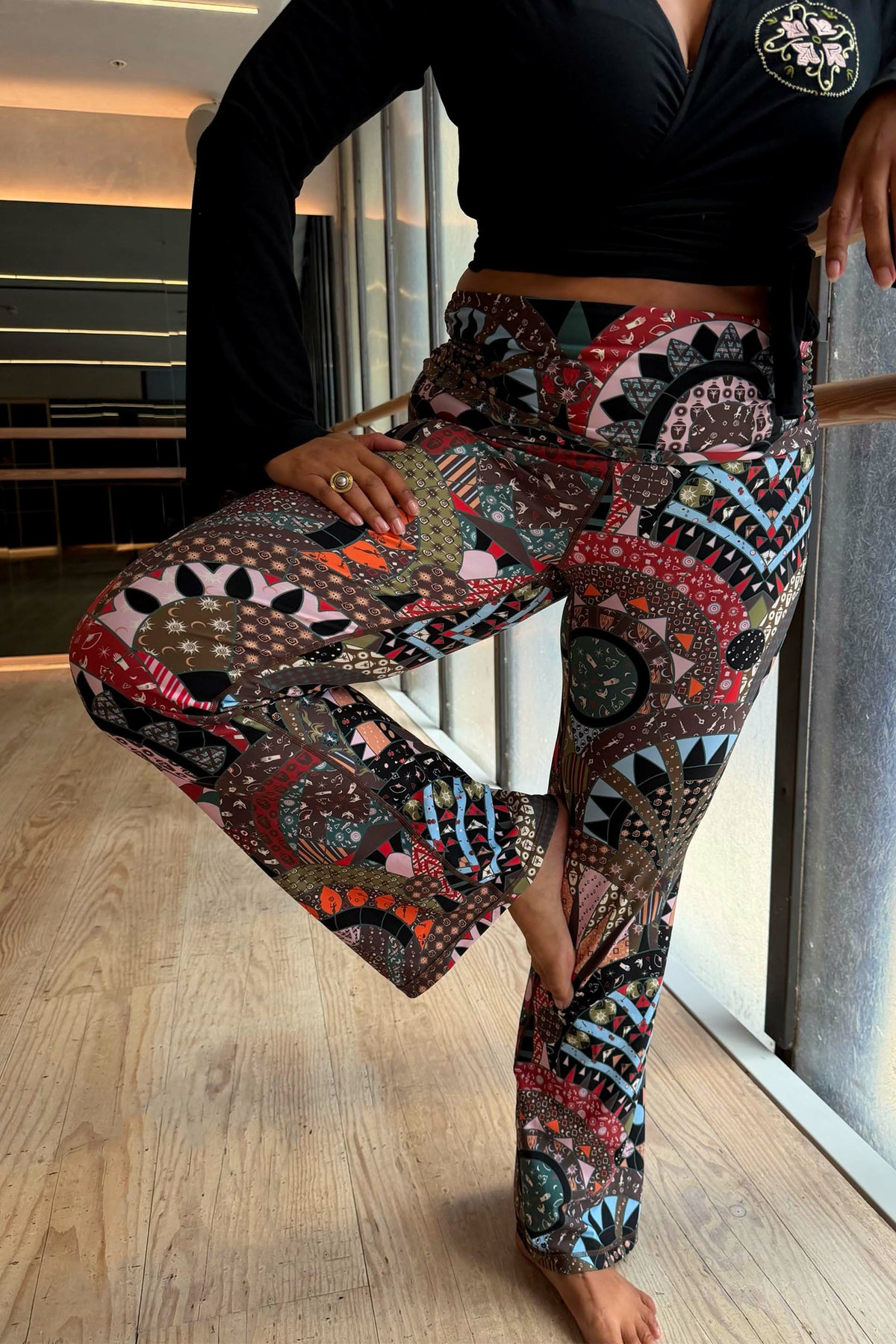 Never Fully Dressed Sale - Mosaic Wide Leg Legging