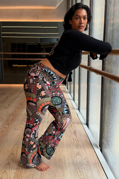 Never Fully Dressed Sale - Mosaic Wide Leg Legging