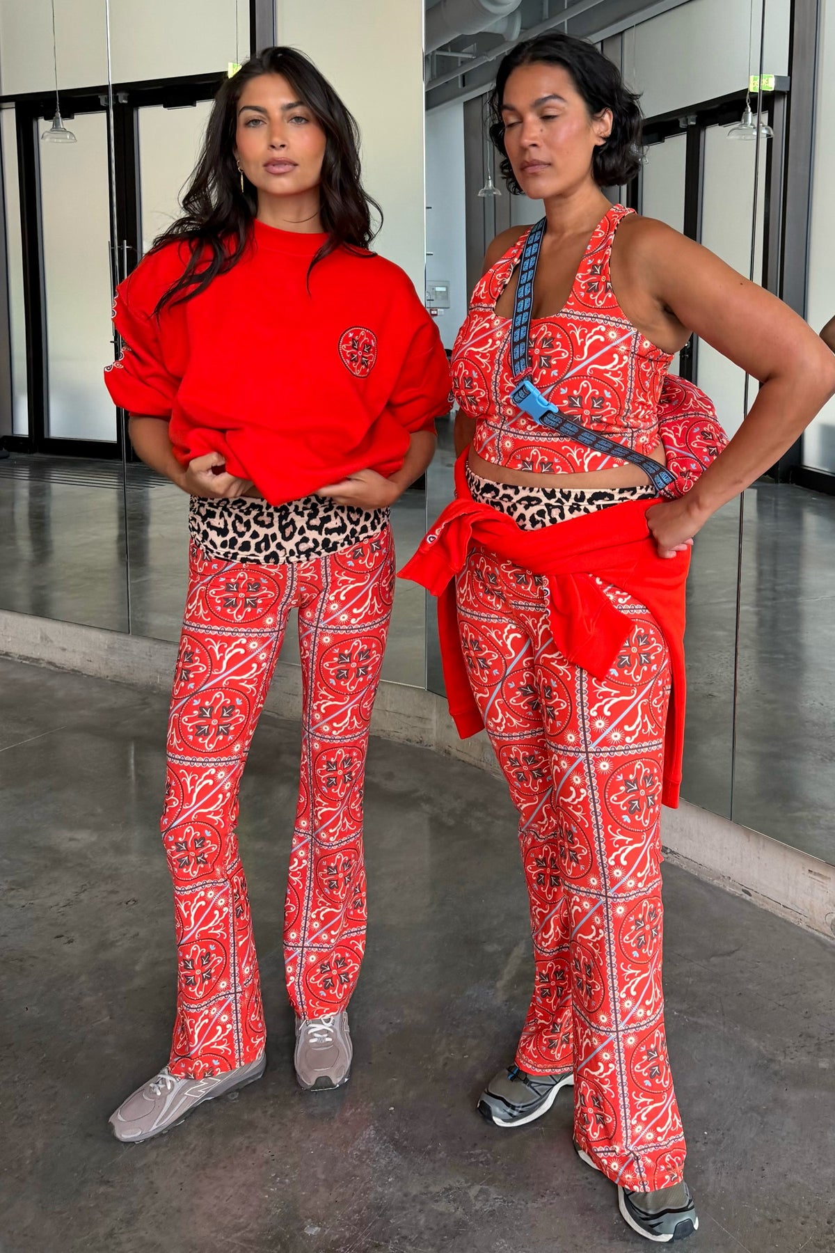 Never Fully Dressed Hot Sale - Red Paisley Wide Leg Legging