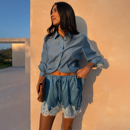 Never Fully Dressed Recommended - Blue Lace Maeva Shorts