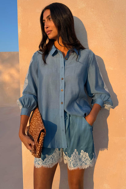 Never Fully Dressed Recommended - Blue Lace Maeva Shorts