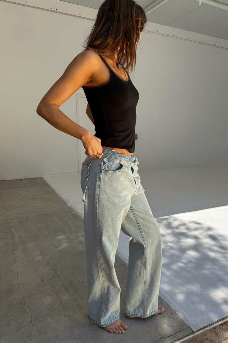 Never Fully Dressed New - Scallop Detail Straight Leg Jeans