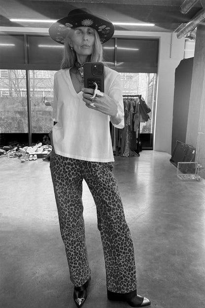 Never Fully Dressed Hot Sale - Leopard Lucia Scallop Detail Jeans