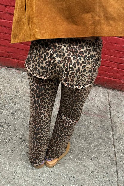 Never Fully Dressed Hot Sale - Leopard Lucia Scallop Detail Jeans