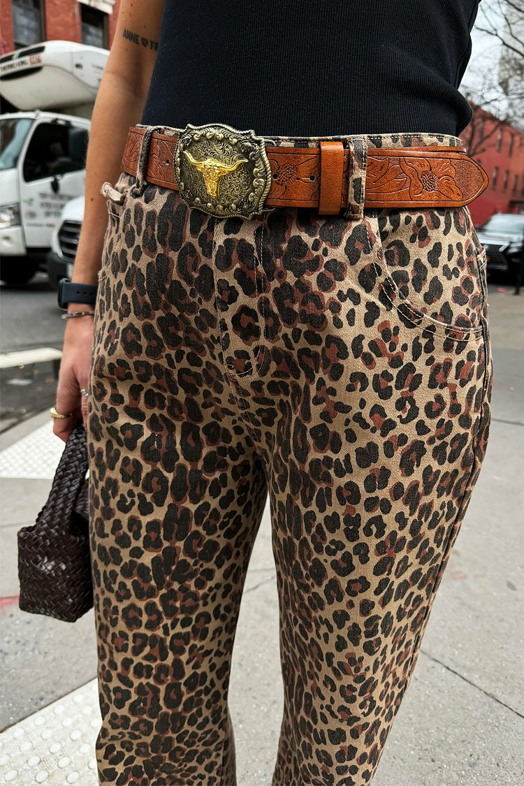 Never Fully Dressed Hot Sale - Leopard Lucia Scallop Detail Jeans