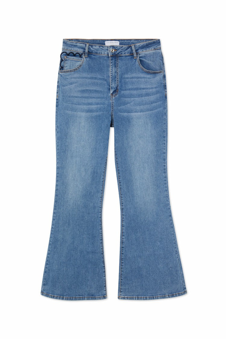 Never Fully Dressed Classic - Denim Flare Scallop Jean
