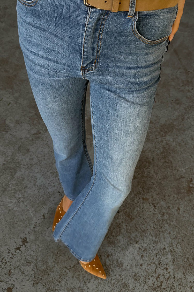 Never Fully Dressed Classic - Denim Flare Scallop Jean