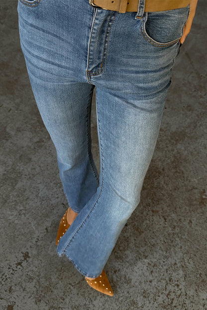 Never Fully Dressed Classic - Denim Flare Scallop Jean