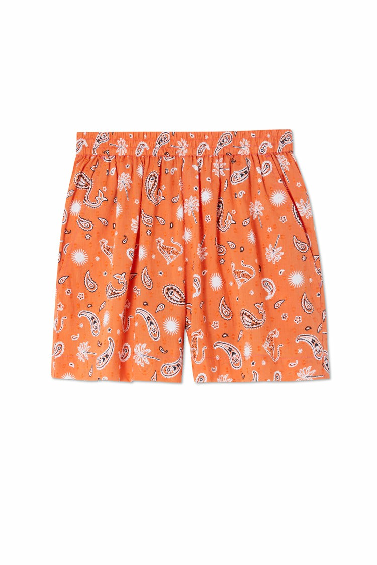 Never Fully Dressed New - Orange Leopard Elissa Short