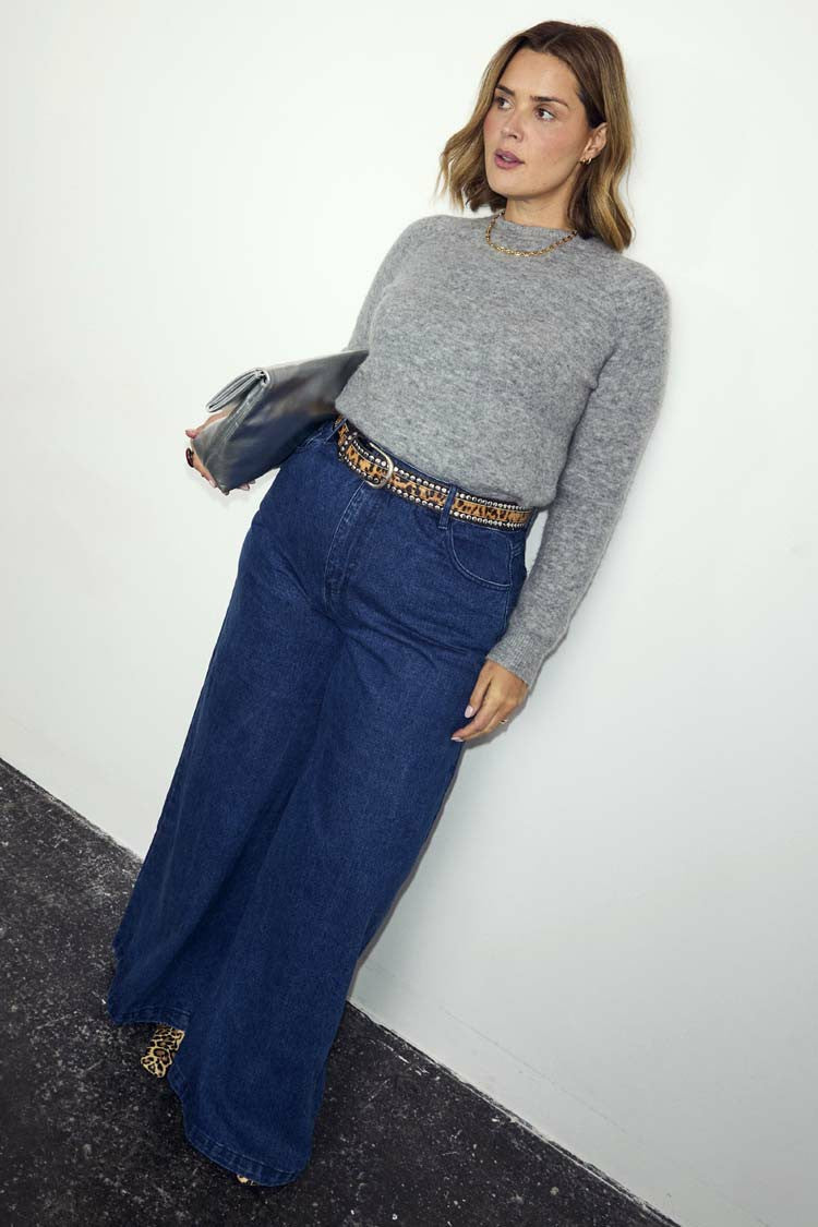 Never Fully Dressed Latest - Blue Denim Pallazzo Jan Jean