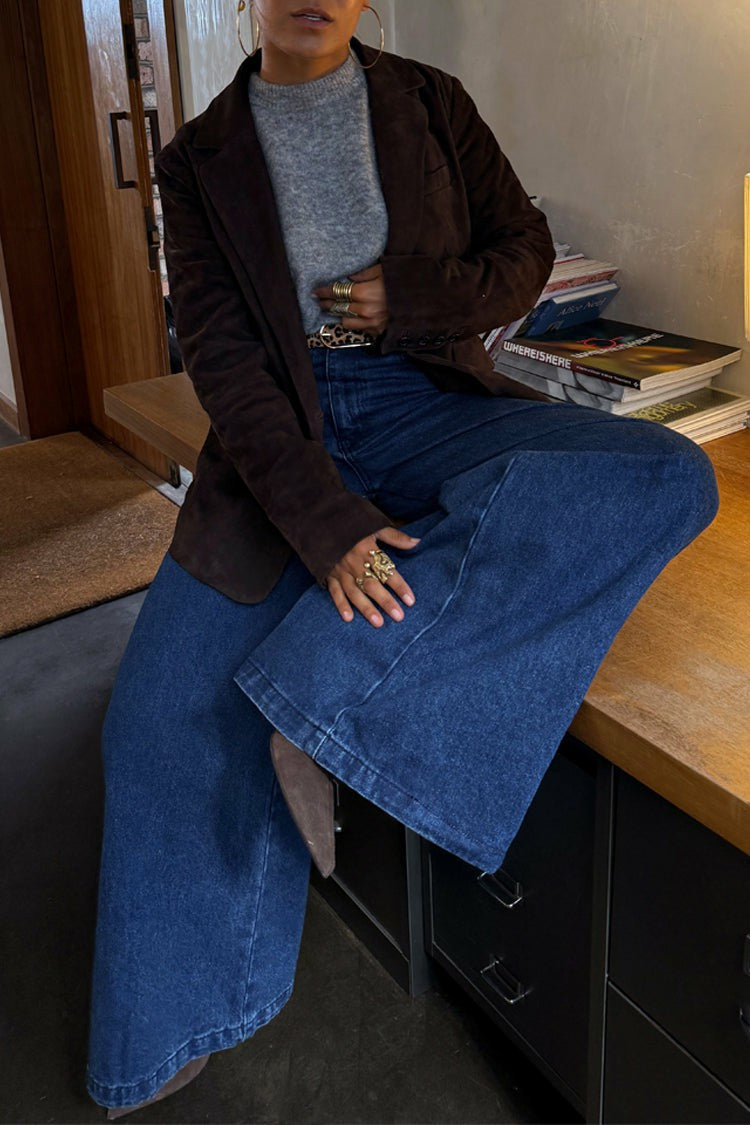 Never Fully Dressed Latest - Blue Denim Pallazzo Jan Jean