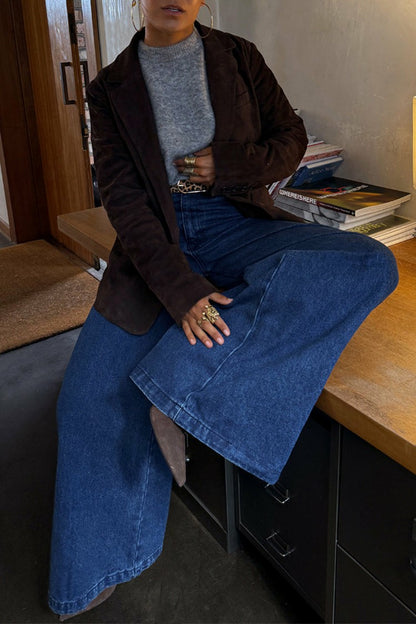 Never Fully Dressed Latest - Blue Denim Pallazzo Jan Jean