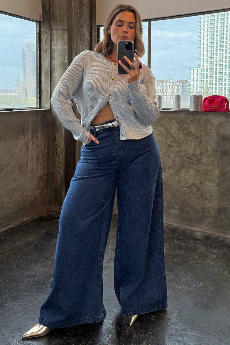 Never Fully Dressed Latest - Blue Denim Pallazzo Jan Jean