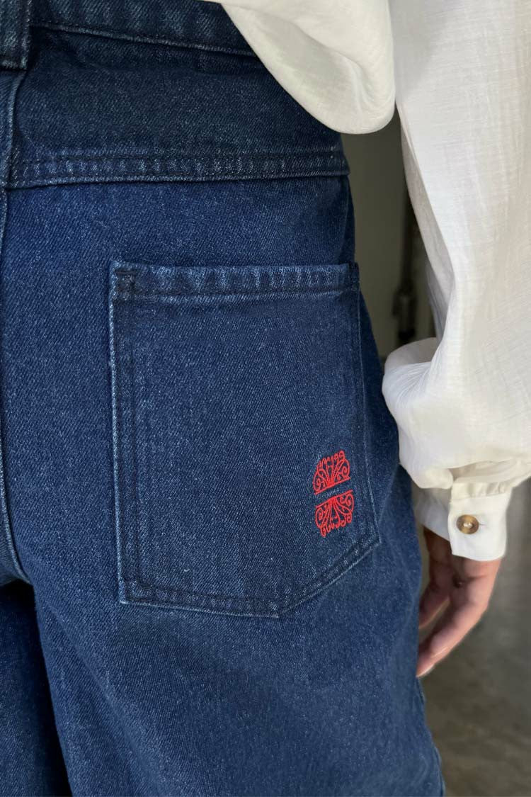 Never Fully Dressed Latest - Blue Denim Pallazzo Jan Jean
