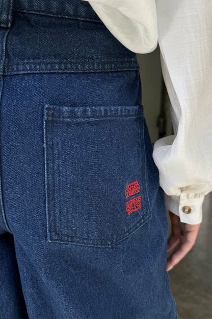 Never Fully Dressed Latest - Blue Denim Pallazzo Jan Jean