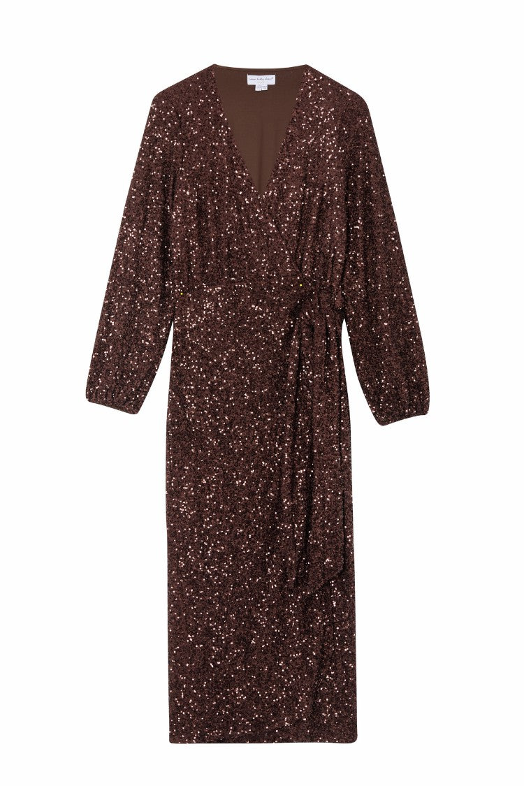 Never Fully Dressed Exclusive - Chocolate Sequin Vienna Dress