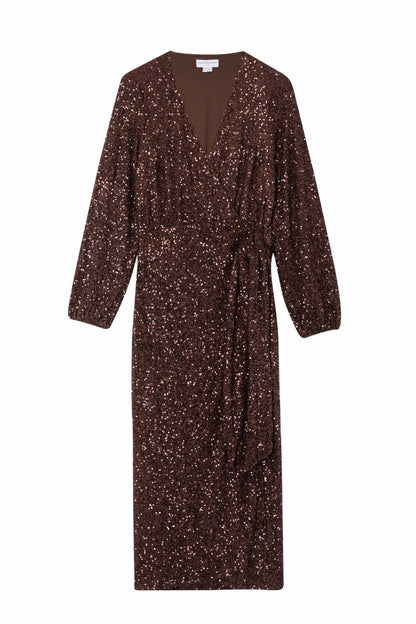 Never Fully Dressed Exclusive - Chocolate Sequin Vienna Dress