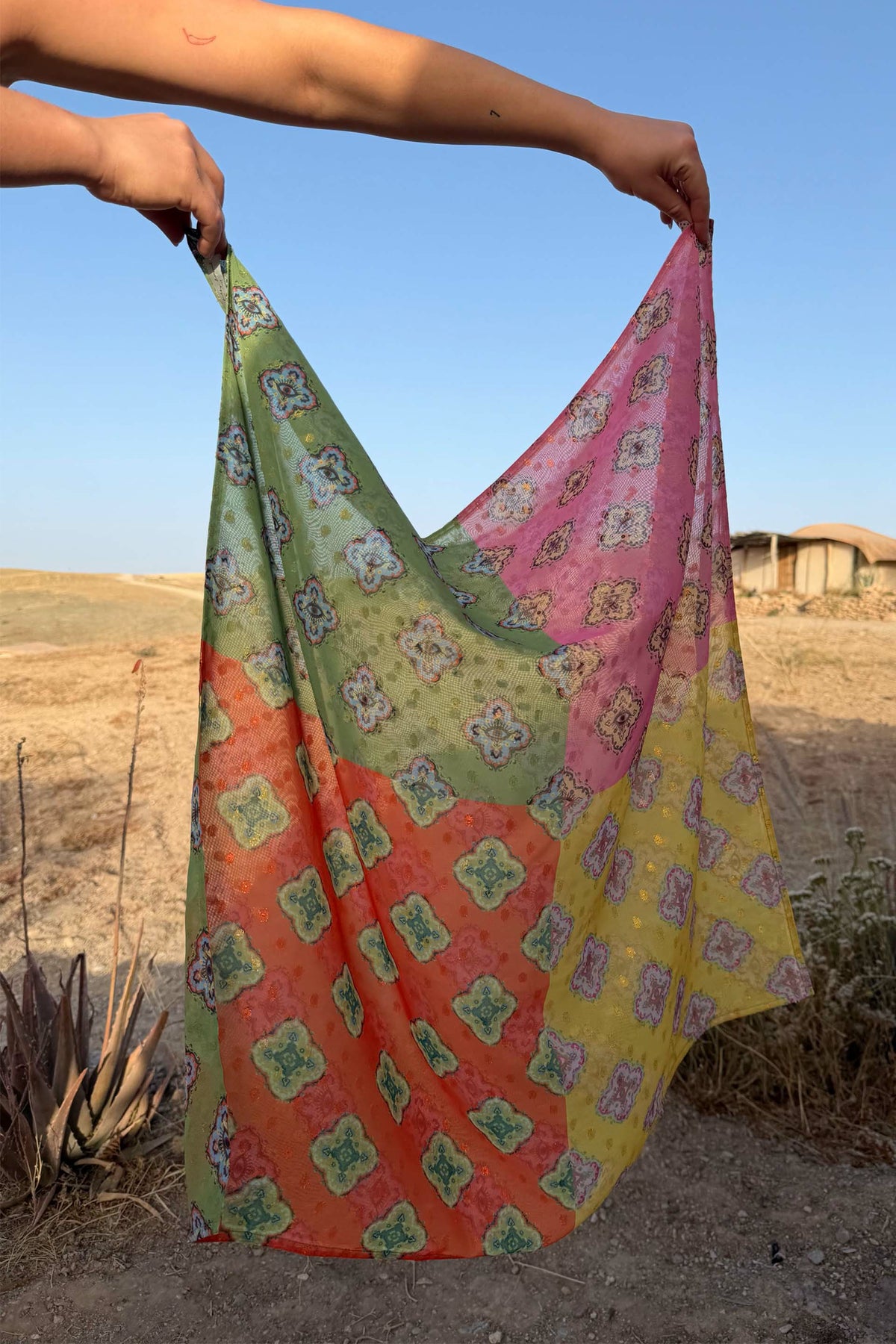Never Fully Dressed Value - Pink Mix Tile Large Scarf