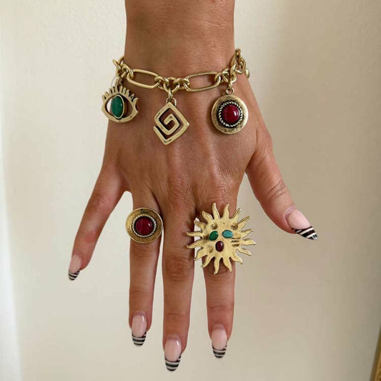 Never Fully Dressed Exclusive - Deloris Charm Bracelet in Brushed Gold - Limited Edition - Never Fully Dressed