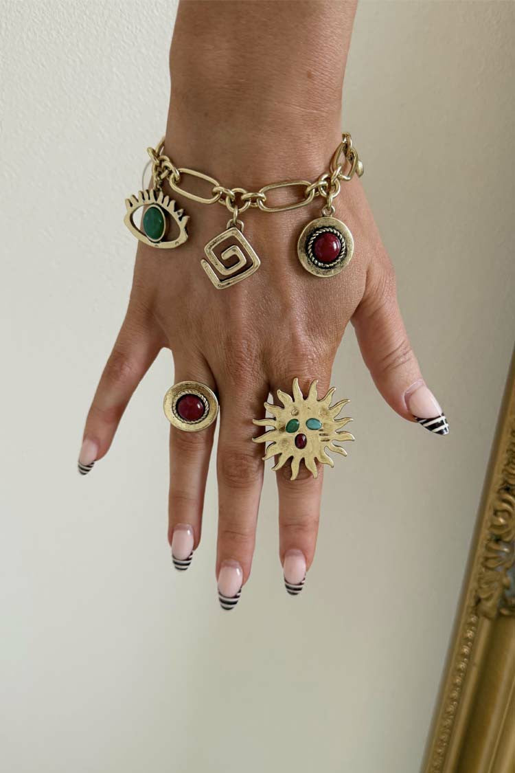 Never Fully Dressed Exclusive - Deloris Charm Bracelet in Brushed Gold - Limited Edition - Never Fully Dressed