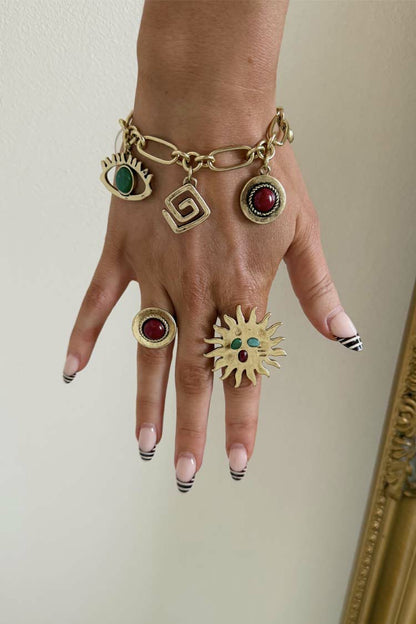 Never Fully Dressed Exclusive - Deloris Charm Bracelet in Brushed Gold - Limited Edition - Never Fully Dressed