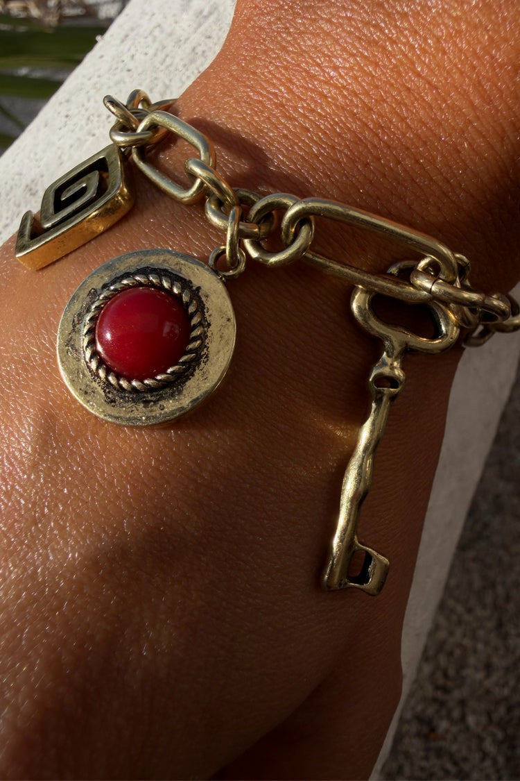 Never Fully Dressed Exclusive - Deloris Charm Bracelet in Brushed Gold - Limited Edition - Never Fully Dressed