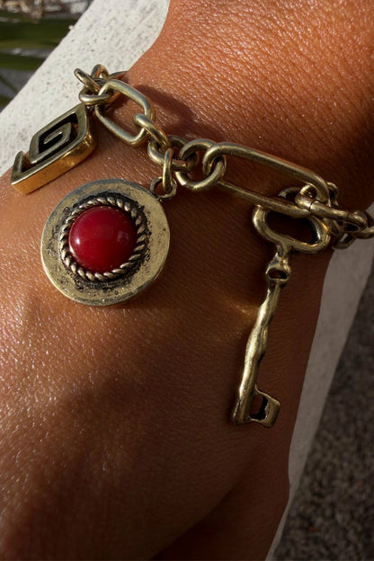 Never Fully Dressed Exclusive - Deloris Charm Bracelet in Brushed Gold - Limited Edition - Never Fully Dressed