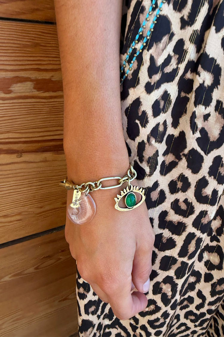 Never Fully Dressed Exclusive - Deloris Charm Bracelet in Brushed Gold - Limited Edition - Never Fully Dressed
