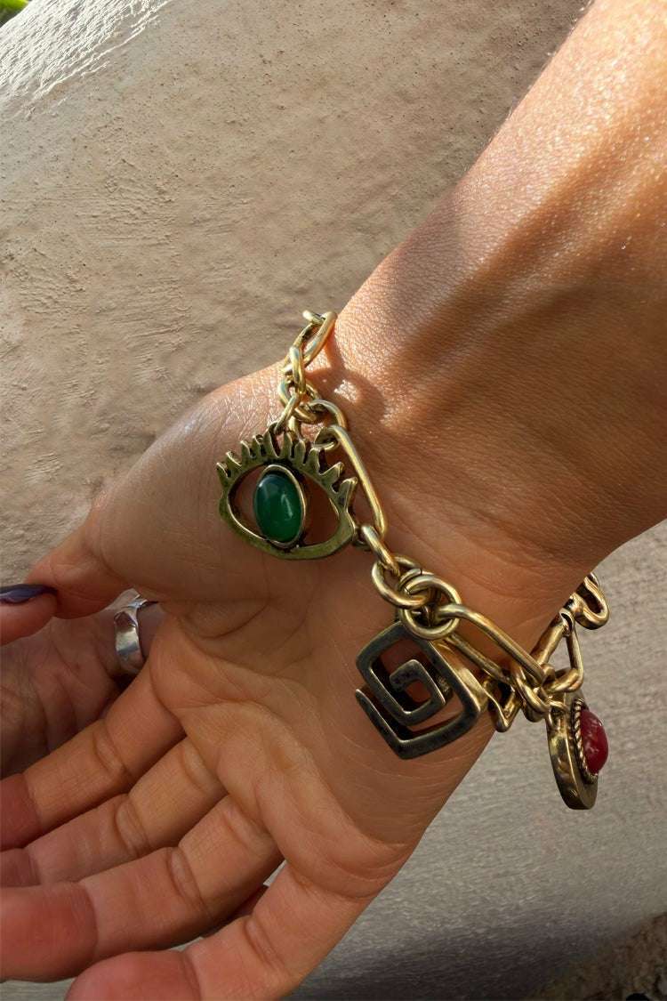 Never Fully Dressed Exclusive - Deloris Charm Bracelet in Brushed Gold - Limited Edition - Never Fully Dressed