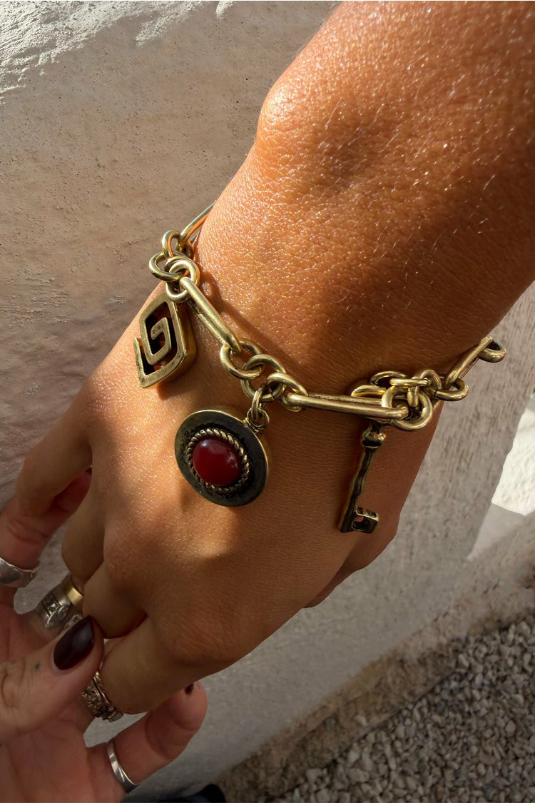 Never Fully Dressed Exclusive - Deloris Charm Bracelet in Brushed Gold - Limited Edition - Never Fully Dressed