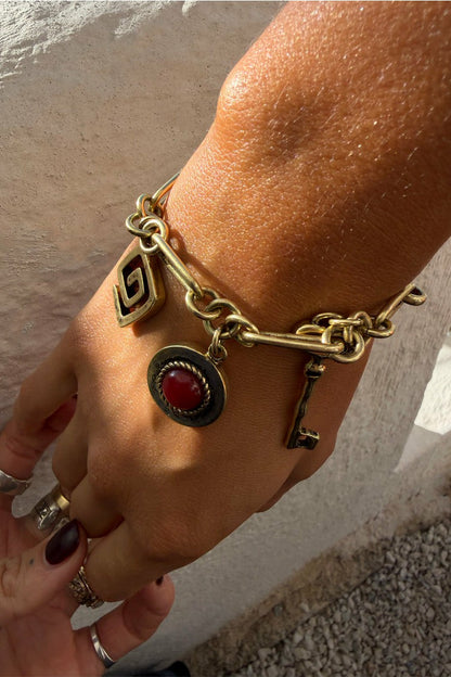 Never Fully Dressed Exclusive - Deloris Charm Bracelet in Brushed Gold - Limited Edition - Never Fully Dressed