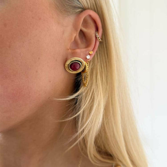 Never Fully Dressed Best Seller - Deloris Red Circle Earrings - Limited Edition - Never Fully Dressed