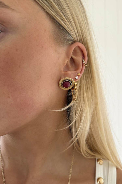 Never Fully Dressed Best Seller - Deloris Red Circle Earrings - Limited Edition - Never Fully Dressed