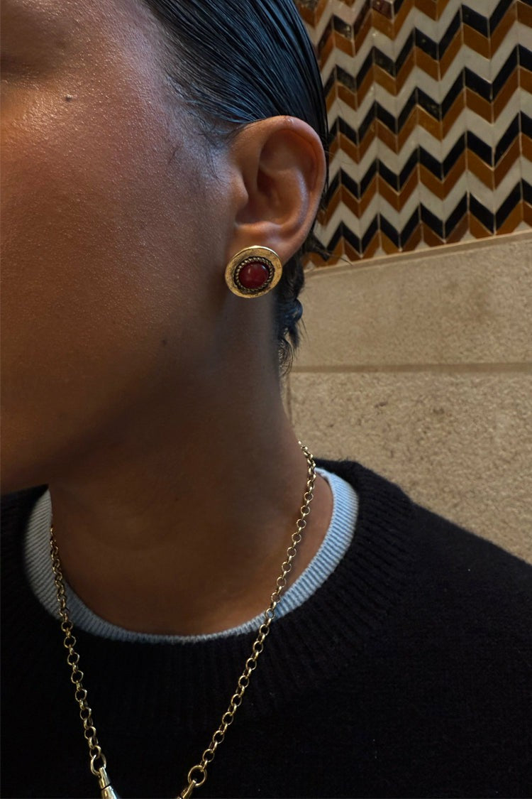 Never Fully Dressed Best Seller - Deloris Red Circle Earrings - Limited Edition - Never Fully Dressed
