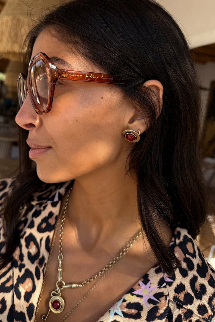 Never Fully Dressed Best Seller - Deloris Red Circle Earrings - Limited Edition - Never Fully Dressed