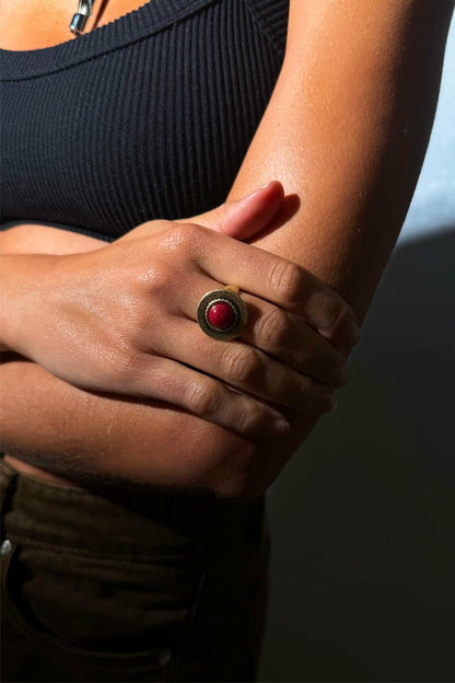 Never Fully Dressed Great Value - Deloris Red Circle Ring - Limited Edition - Never Fully Dressed
