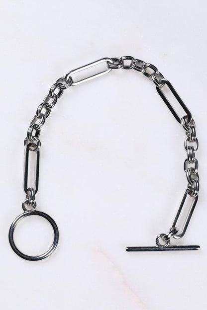 Never Fully Dressed Customer Favorite - Bespoke Chain Bracelet with T Bar Silver