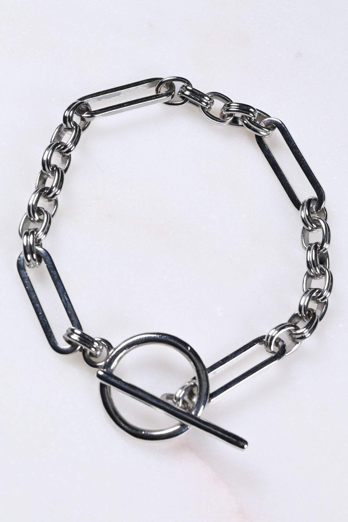 Never Fully Dressed Customer Favorite - Bespoke Chain Bracelet with T Bar Silver