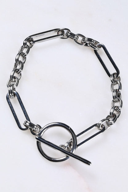 Never Fully Dressed Customer Favorite - Bespoke Chain Bracelet with T Bar Silver