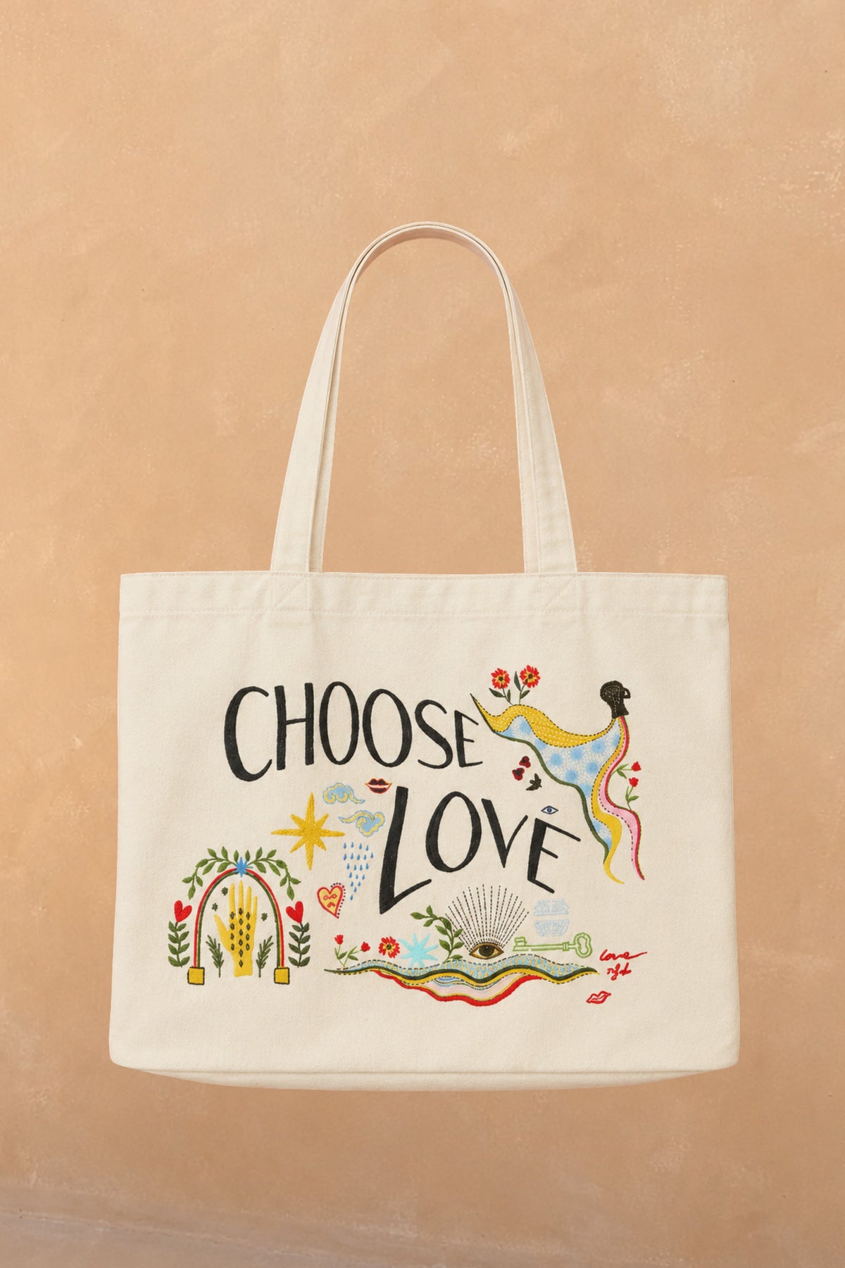 Never Fully Dressed Deals - Choose Love Tote Bag - 50% Donated to Choose Love - Never Fully Dressed