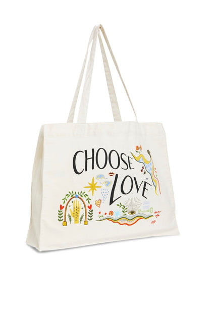 Never Fully Dressed Deals - Choose Love Tote Bag - 50% Donated to Choose Love - Never Fully Dressed