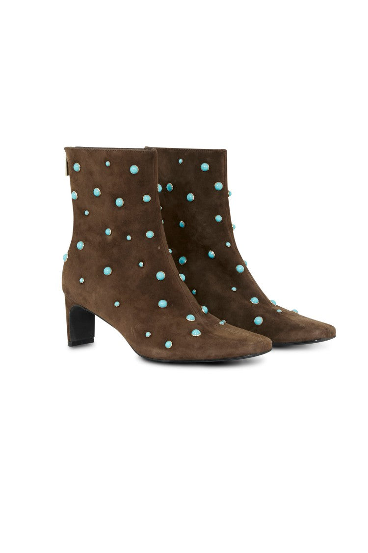 Never Fully Dressed Trusted - Chocolate Studded Suede Boots